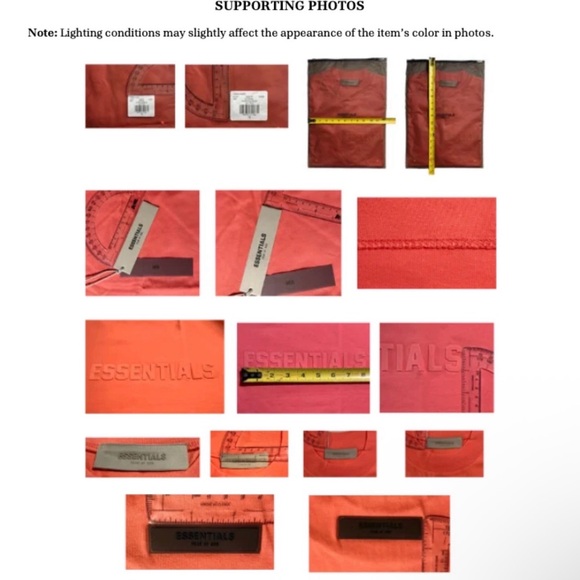 Essentials Vibrant Coral Short Sleeve Tee - Picture 5 of 10